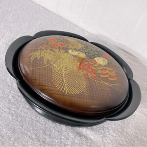 Vintage  Otagiri Japan Lacquerware Lidded Dish